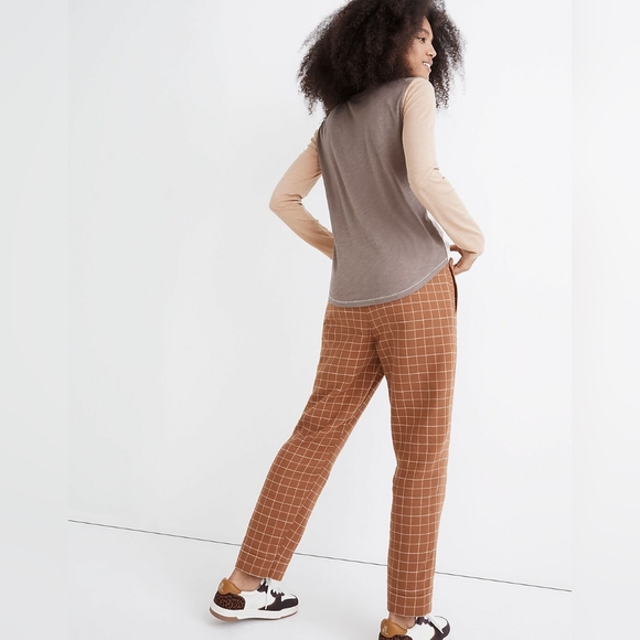 Madewell Whisper Cotton Rib-Crewneck Long-Sleeve Tee in Colorblock - Picture 3 of 9